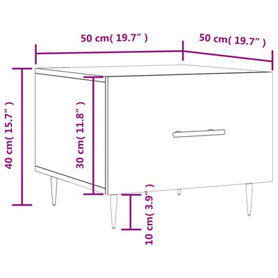 vidaXL Konferenční stolky 2 ks bílé 50 x 50 x 40 cm kompozitní dřevo