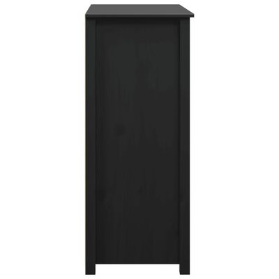 vidaXL Skříň highboard černá 83 x 41,5 x 100 cm masivní borové dřevo