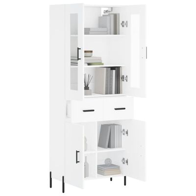 vidaXL Skříň highboard bílá 69,5 x 34 x 180 cm kompozitní dřevo