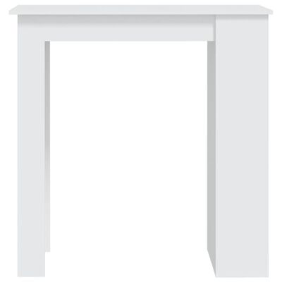 vidaXL Barový stůl s úložným regálem bílý 102 x 50 x 103,5 cm kompozit