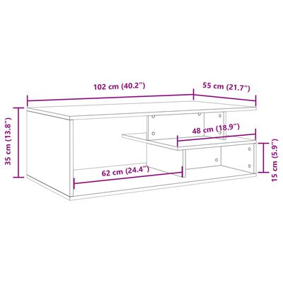 vidaXL Konferenční stolek černý 102 x 55 x 35 cm kompozitní dřevo