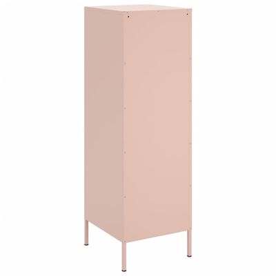 vidaXL Skříň highboard růžová 36 x 39 x 113 cm ocel