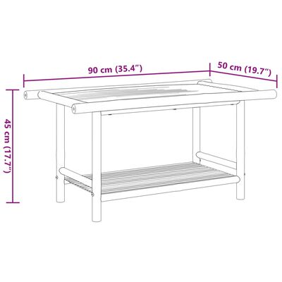 vidaXL Konferenční stolek 90 x 50 x 45 cm bambus