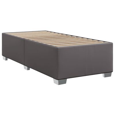 vidaXL Box spring postel s matrací šedá 90x190 cm umělá kůže