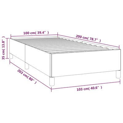 vidaXL Rám postele černá 100 x 200 cm umělá kůže