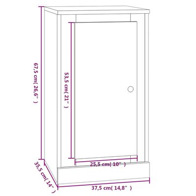 vidaXL Příborník betonově šedý 37,5 x 35,5 x 67,5 cm kompozitní dřevo