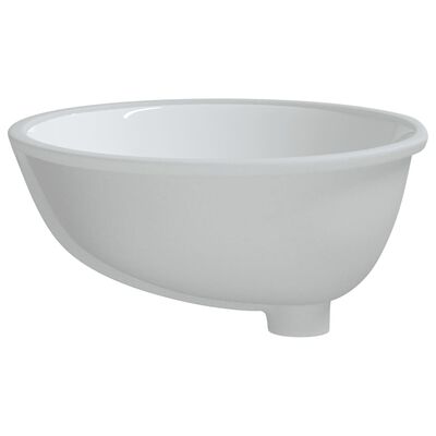 vidaXL Umyvadlo do koupelny bílé 49 x 40,5 x 21 cm oválné keramika