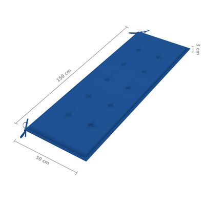 vidaXL 3místná zahradní lavice s poduškou 150 cm šedá eukalyptus