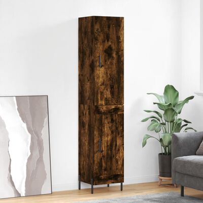 vidaXL Skříň highboard kouřový dub 34,5 x 34 x 180 cm kompozitní dřevo