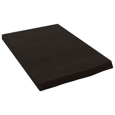 vidaXL Koupelnová deska tmavě hnědá 40x60x(2-4) cm ošetřený masiv