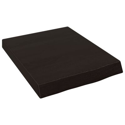 vidaXL Koupelnová deska tmavě hnědá 40x50x(2-6) cm ošetřený masiv