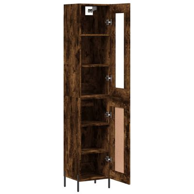 vidaXL Skříň highboard kouřový dub 34,5 x 34 x 180 cm kompozitní dřevo