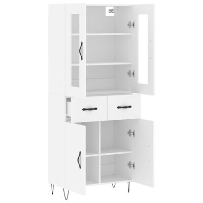 vidaXL Skříň highboard bílá 69,5 x 34 x 180 cm kompozitní dřevo