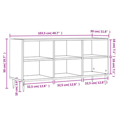 vidaXL TV skříňka černá 103,5 x 30 x 50 cm kompozitní dřevo