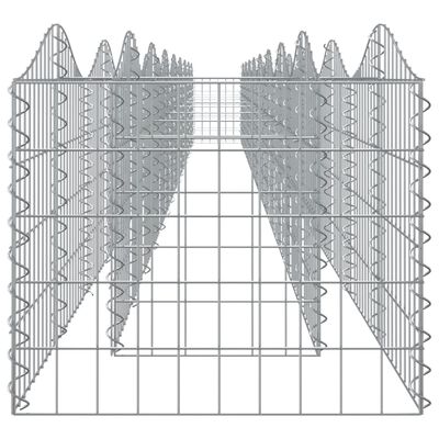 vidaXL Klenutý gabion vyvýšený záhon 800x50x50 cm pozinkované železo