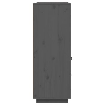 vidaXL Skříň highboard šedá 100x40x108,5 cm masivní borové dřevo