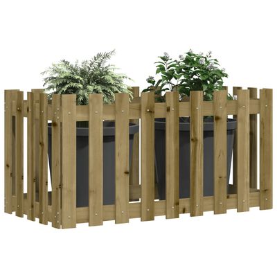 vidaXL Vyvýšený záhon plotový design 100x50x70cm impregnovaná borovice