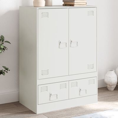 vidaXL Highboard bílý 67 x 39 x 95 cm ocel