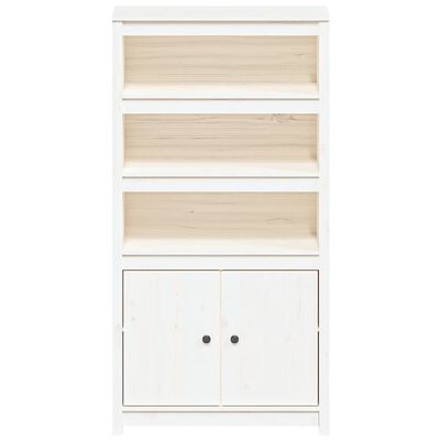 vidaXL Skříň highboard bílá 80 x 35 x 154 cm masivní borové dřevo