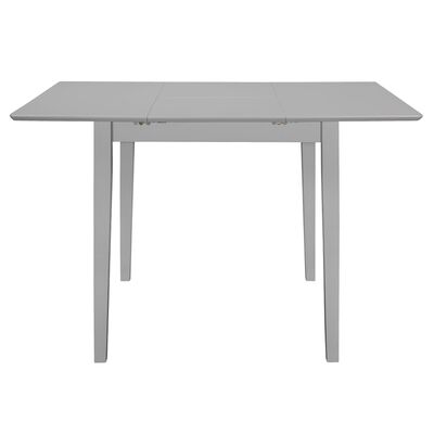 vidaXL Rozkládací jídelní stůl šedý (80–120) x 80 x 74 cm MDF