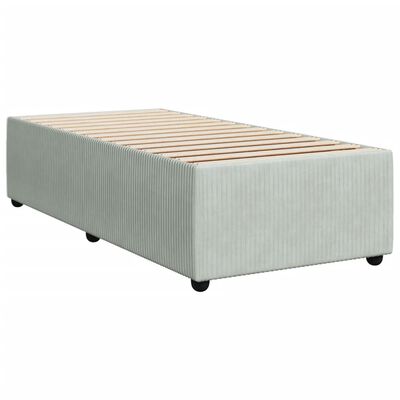 vidaXL Box spring postel s matrací světle šedá 100x200 cm samet