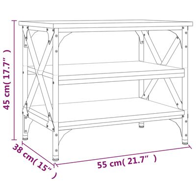 vidaXL Odkládací stolek dub sonoma 55 x 38 x 45 cm kompozitní dřevo
