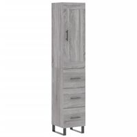 vidaXL Skříň highboard šedá sonoma 34,5 x 34 x 180 cm kompozitní dřevo