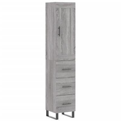 vidaXL Skříň highboard šedá sonoma 34,5 x 34 x 180 cm kompozitní dřevo