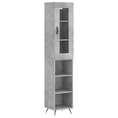 vidaXL Skříň highboard betonově šedá 34,5x34x180 cm kompozitní dřevo