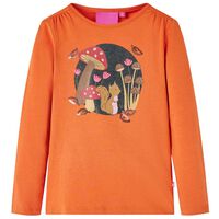 Dětské tričko s dlouhým rukávem oranžové 92