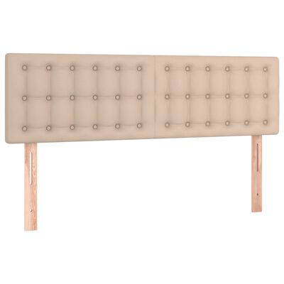 vidaXL Box spring postel s matrací cappuccino 140x200 cm umělá kůže