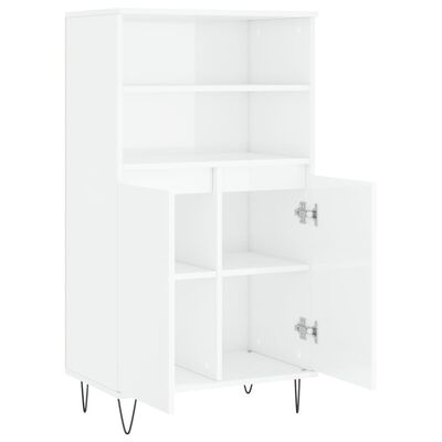 vidaXL Skříň highboard bílá s vysokým leskem 60 x 36 x 110 cm kompozit