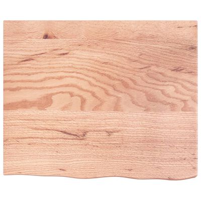 vidaXL Koupelnová deska hnědá 60x50x(2-6) cm ošetřený masivní dřevo