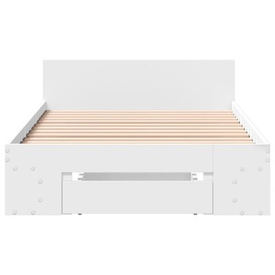 vidaXL Rám postele se zásuvkou bílý 100 x 200 cm kompozitní dřevo