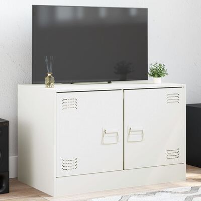 vidaXL TV skříňka bílá 67 x 39 x 44 cm ocel