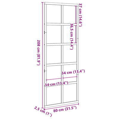 vidaXL Posuvné dveře 80 x 210 cm masivní borové dřevo