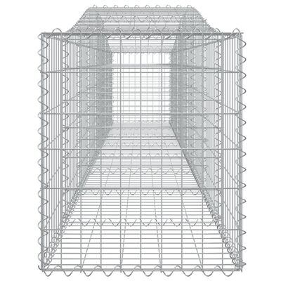 vidaXL Klenuté gabionové koše 5 ks 400x50x60/80 cm pozinkované železo