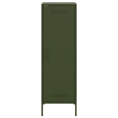 vidaXL Skříň highboard olivově zelená 36 x 39 x 113 cm ocel