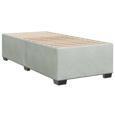 vidaXL Box spring postel s matrací světle šedá 100x200 cm samet