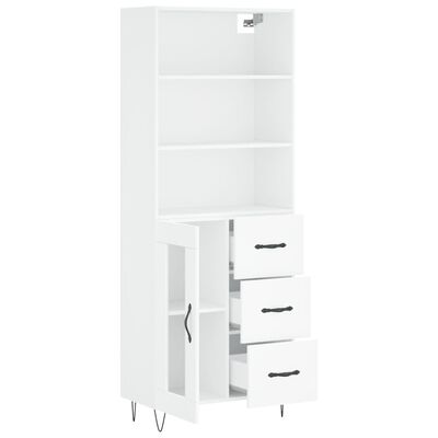 vidaXL Skříň highboard bílá 69,5 x 34 x 180 cm kompozitní dřevo