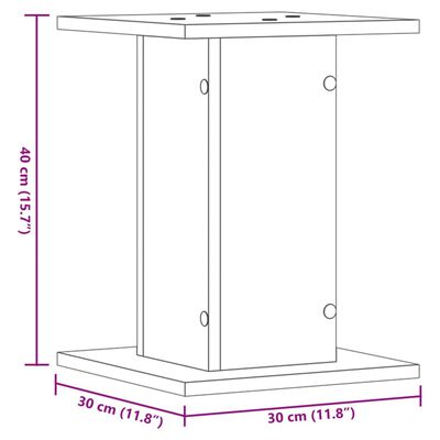 vidaXL Stojany na reproduktory 2 ks old wood 30 x 30 x 40 cm kompozit