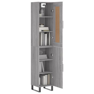 vidaXL Skříň highboard šedá sonoma 34,5 x 34 x 180 cm kompozitní dřevo