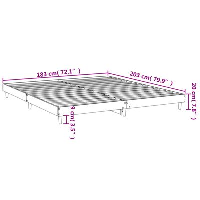 vidaXL Rám postele bílý 180 x 200 cm kompozitní dřevo