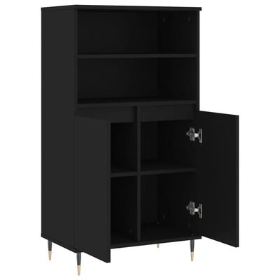 vidaXL Skříň highboard černá 60 x 36 x 110 cm kompozitní dřevo