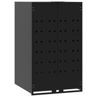 vidaXL Box na 1 popelnici černý 69 x 79 x 117 cm ocel