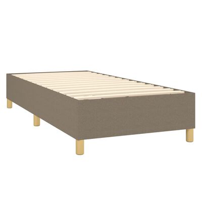 vidaXL Box spring postel s matrací a LED taupe 100x200 cm textil