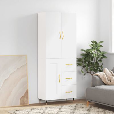 vidaXL Skříň highboard bílá 69,5 x 34 x 180 cm kompozitní dřevo