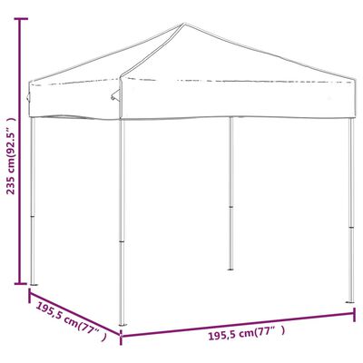 vidaXL Skládací party stan černý 2 x 2 m