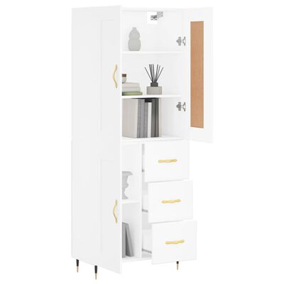 vidaXL Skříň highboard bílá 69,5 x 34 x 180 cm kompozitní dřevo