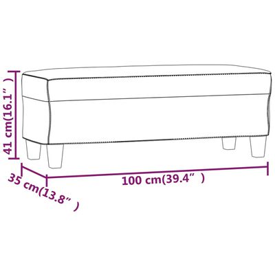 vidaXL Lavice taupe 100 x 35 x 41 cm tkanina z mikrovlákna